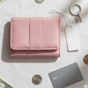 Stylish Light Pink Tri-Fold Wallet